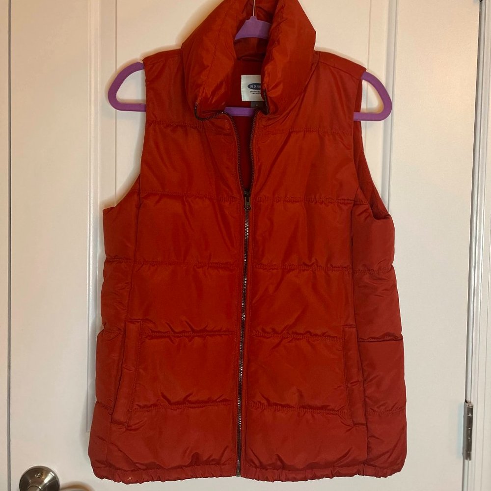 Old Navy Burnt Orange Puffer Vest